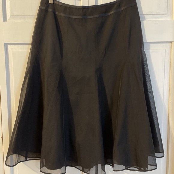 Talbots Collections 100% silk skirt black Wedding Date Night Event size 10 - Picture 1 of 10